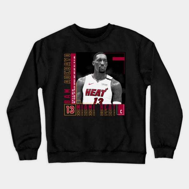 Bam Adebayo Paper Poster Crewneck Sweatshirt by art.Hamdan